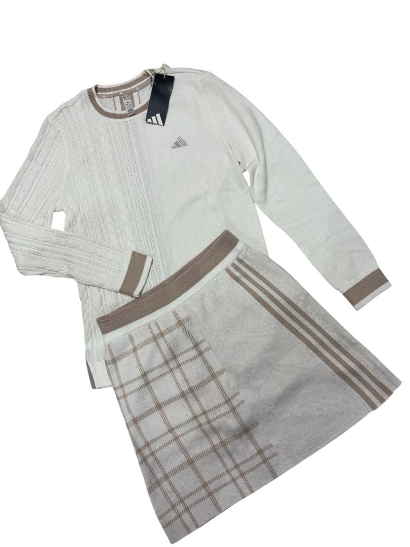 新品adidasゴルフニットセットアップ セーター＆スカート秋冬M