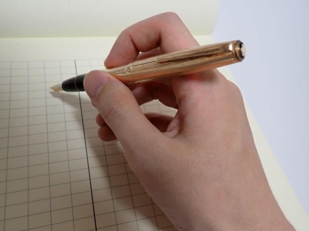 モンブラン NO.744｜ピンストライプゴールド｜吸入方式｜ヴィンテージ｜万年筆