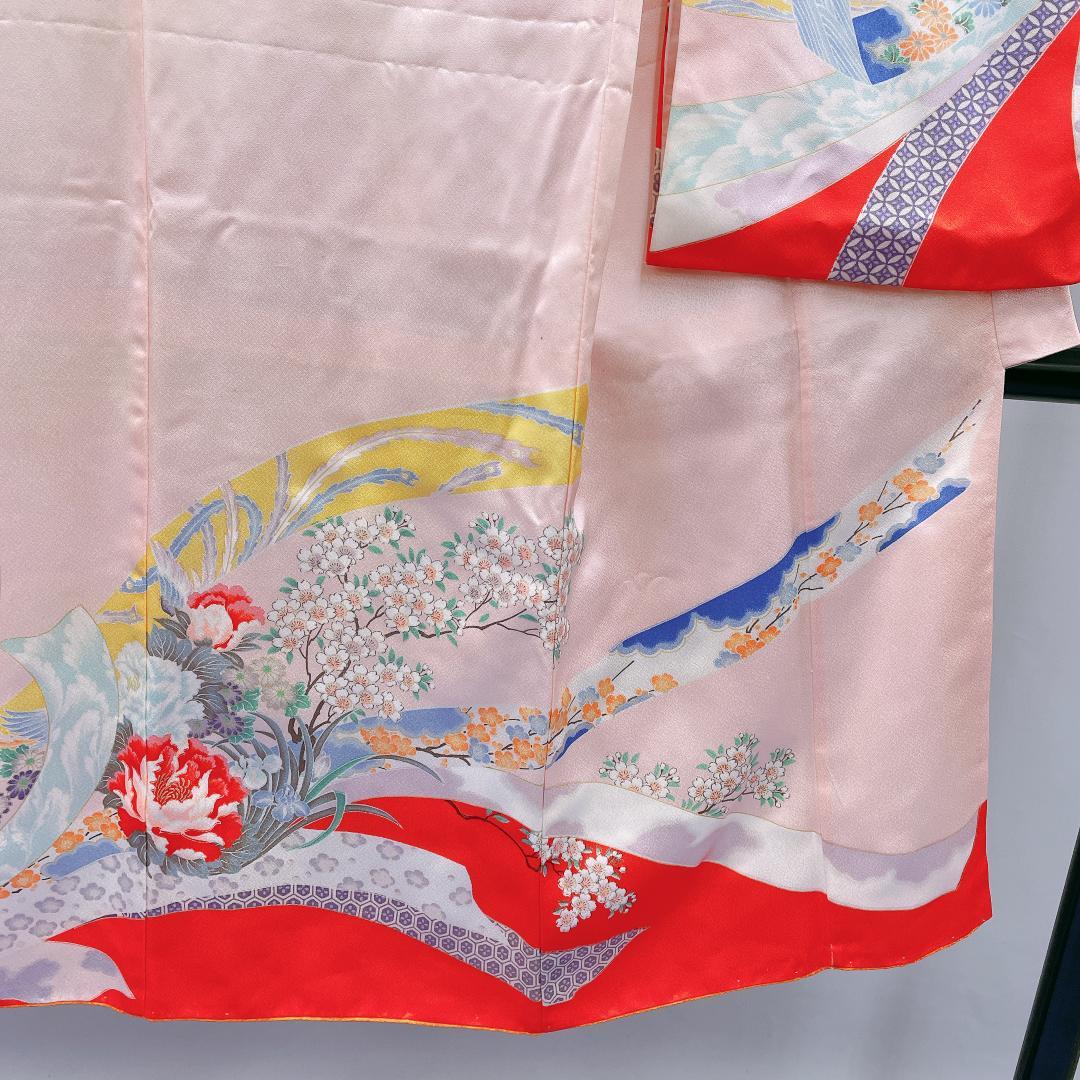 ★4059★ 子供着物 七五三 女の子 四つ身 襦袢付き