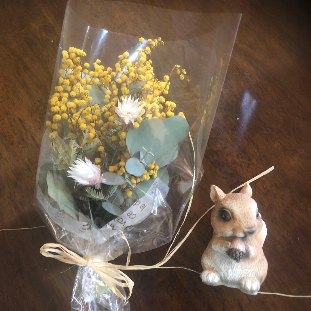 ミモザ　ユーカリ　ドライフラワー　ブーケ
