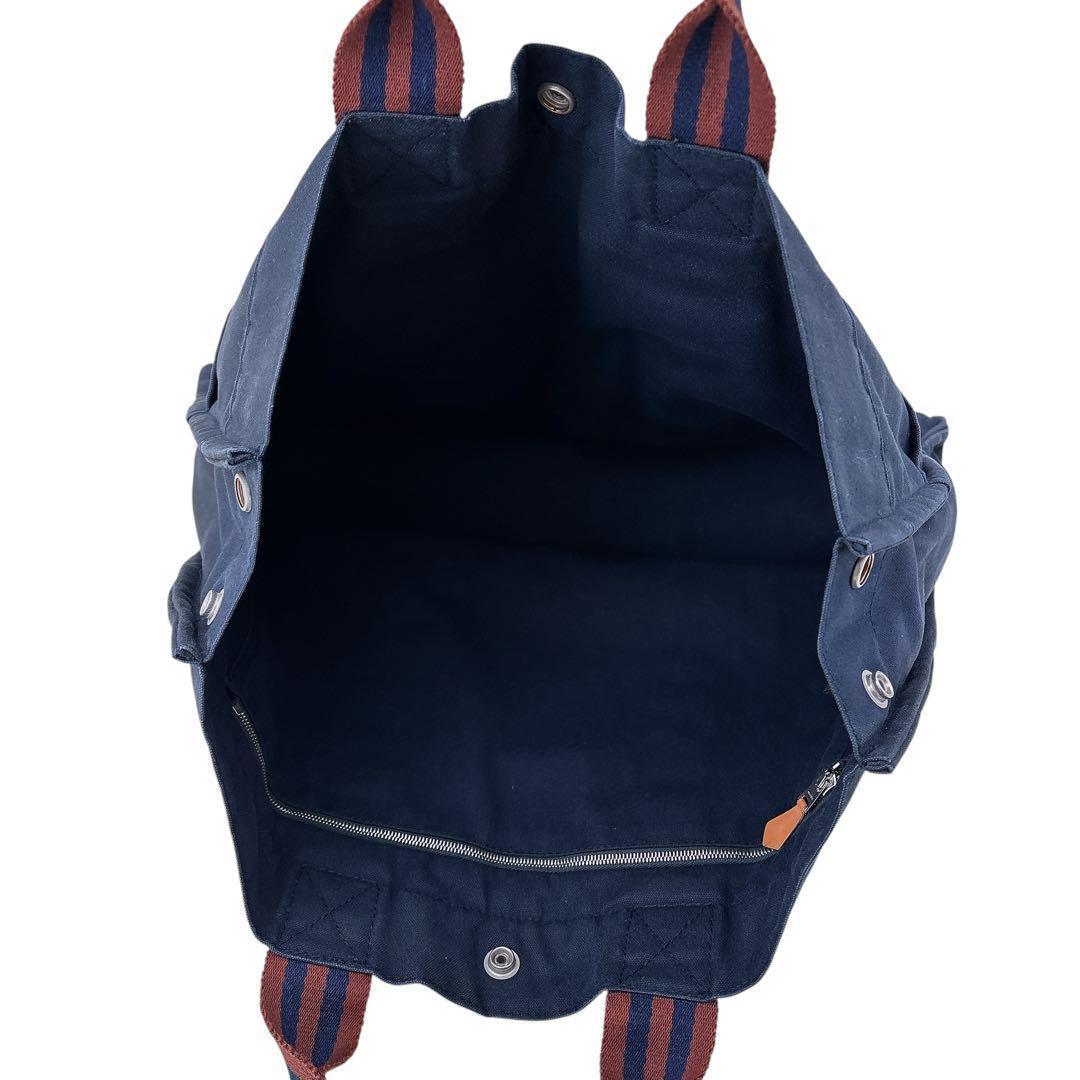 エルメス/フールトゥMM /トートバッグ/A4サイズ/バイカラー/紺色/男女兼用