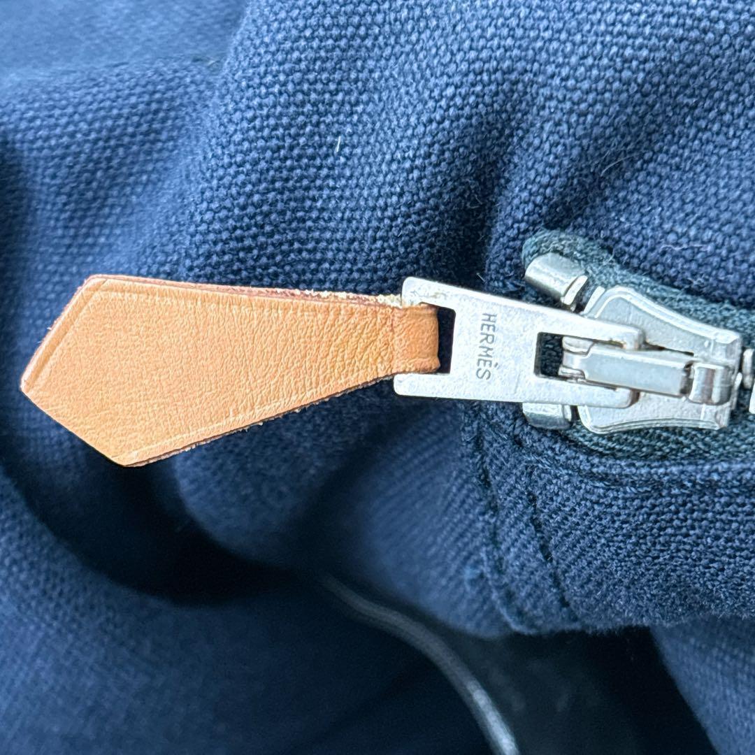 エルメス/フールトゥMM /トートバッグ/A4サイズ/バイカラー/紺色/男女兼用