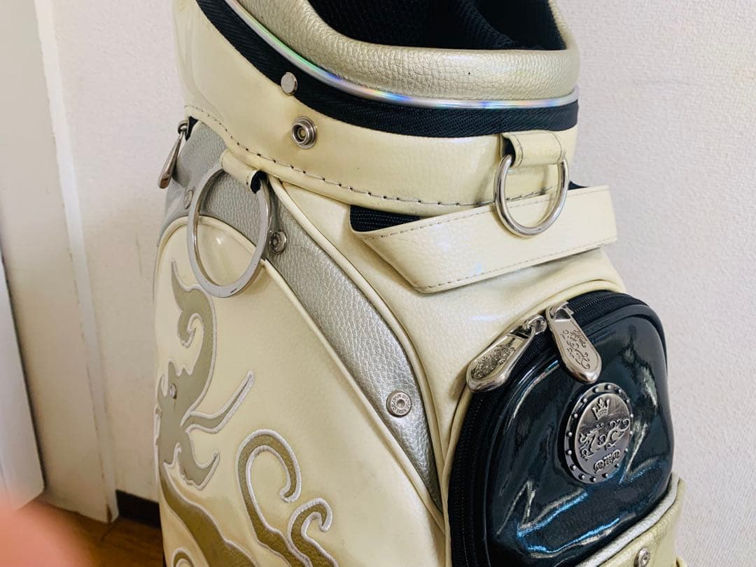 ダンス・ウイズ・ドラゴン ホワイトゴルフバッグ (消毒済)