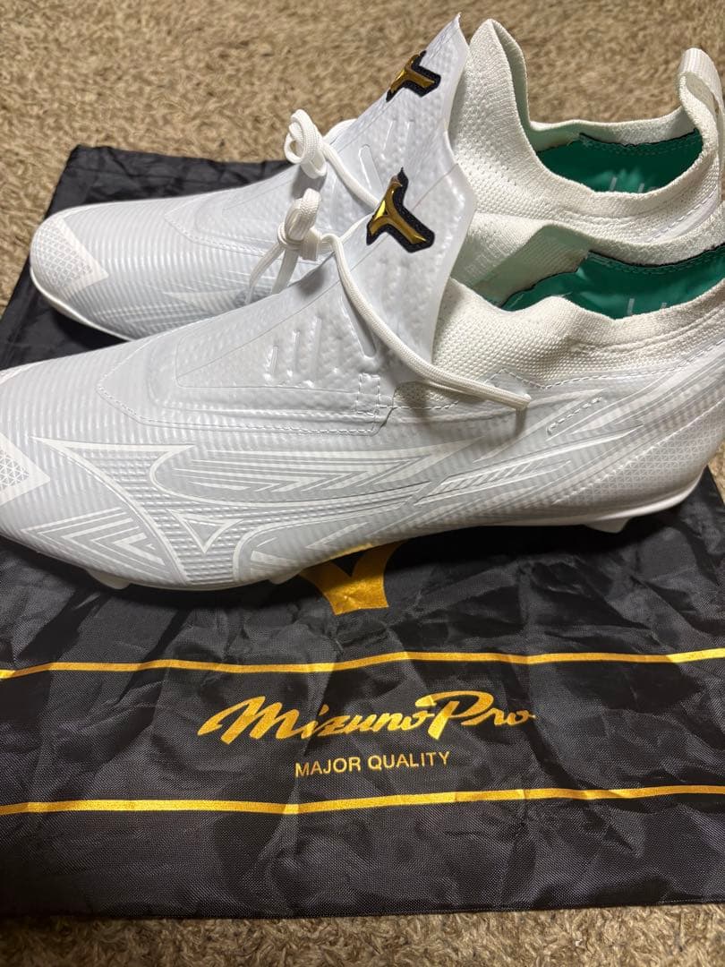 【定価18000円】ミズノプロ 金具 白 ライトレボプロ GS 29cm 袋付き