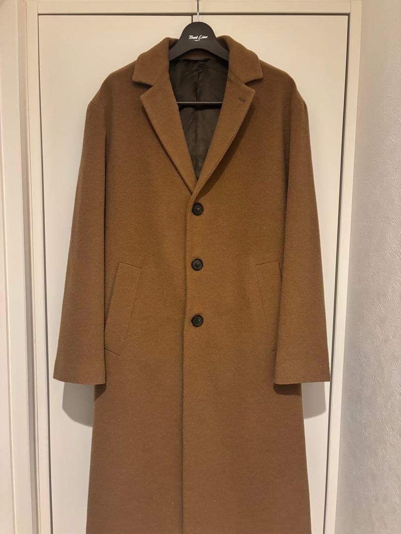 Hevo キャメル　ベルテッドコート　サイズ46