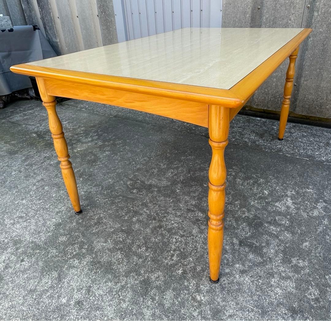 稀少/飛騨産業/HIDA/キツツキマーク/ダイニングテーブル/テーブル/旧タグ