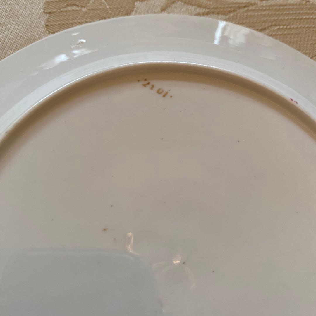 【英国／窯不明】金彩 金盛 エナメル／デザート皿 プレート ４枚セット