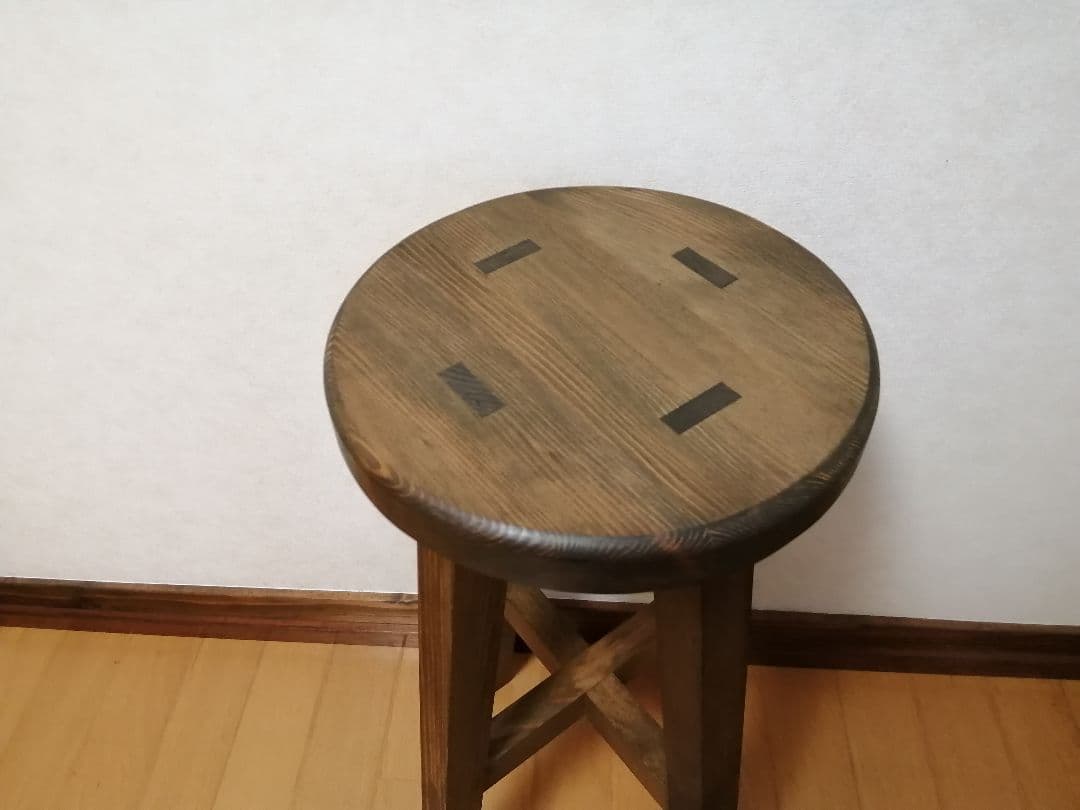 木製スツール　座面幅30cm×高さ35cm　丸椅子　stool 　キャンプ