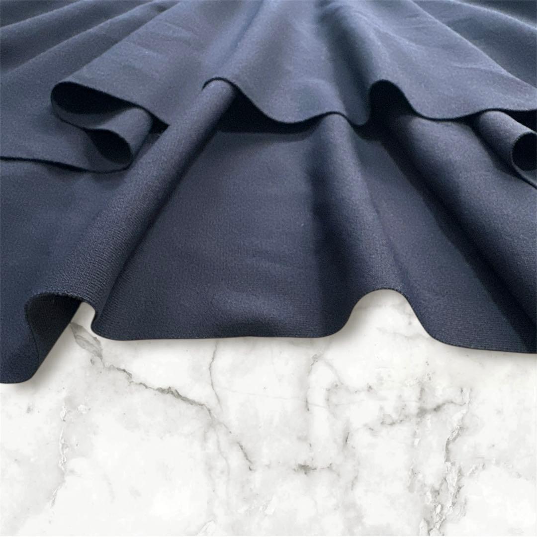 極美品 アドーア ポロニット オーバーサイズニット ダークネイビー ポンチョ