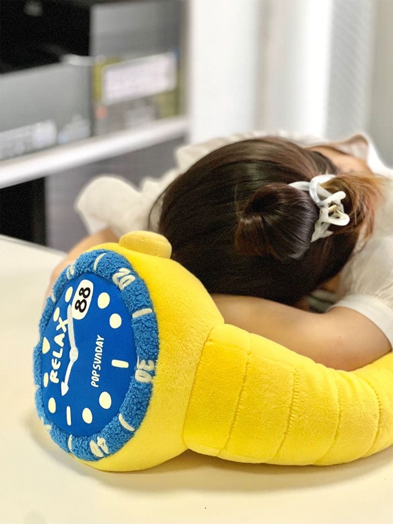 リラックス　時計の形　ピロー　枕　トレンディ　プレゼント 雑貨　置物　アートトイ