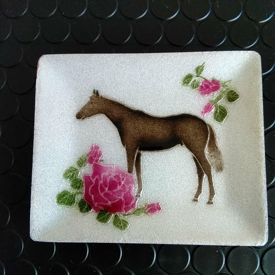 ♘ミスターシービー　七宝焼　銘々皿　5枚セット♘　競馬　馬