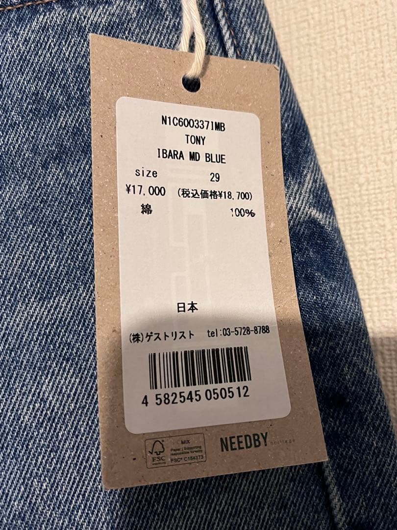 NEEDBY heritage TONY テーパードデニム 未使用新品タグ付き