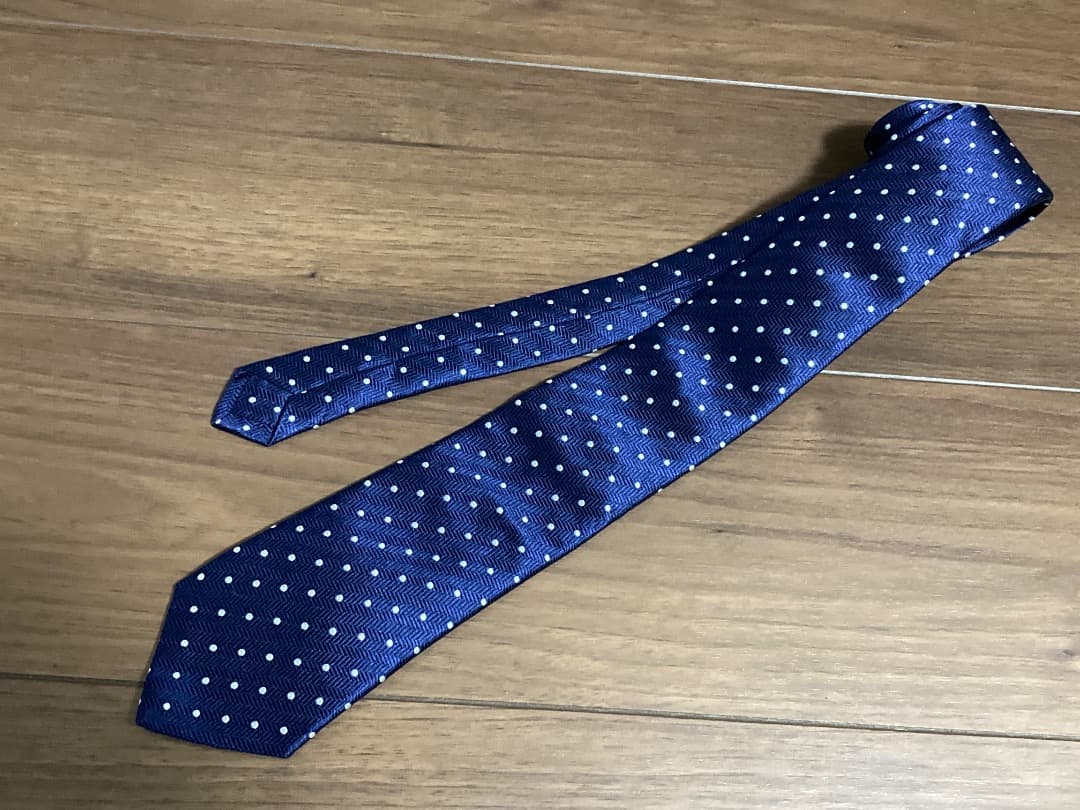 新品未使用 TURNBULL&ASSER 英国製ネクタイ 伊勢丹購入 ネイビー