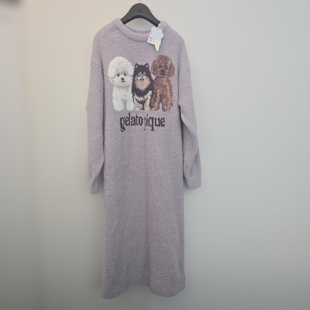 gelato pique 犬刺繍 ルームウェア フリーサイズ