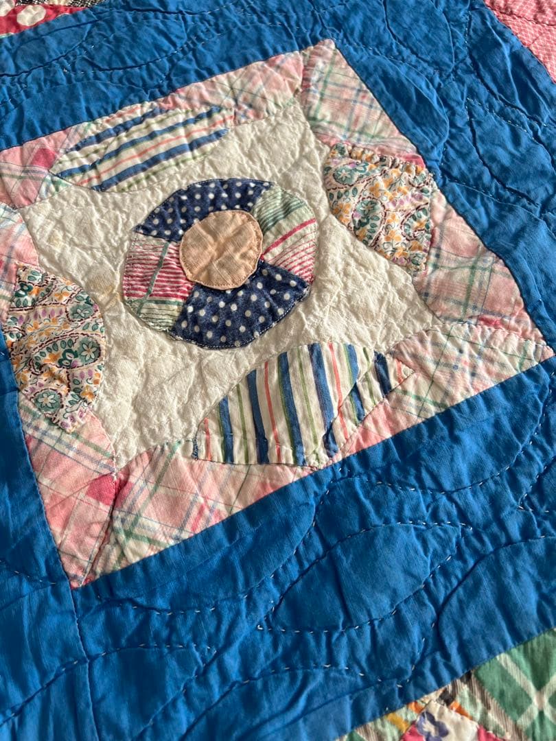 最終値下げアンティークキルト✴︎パッチワークキルト