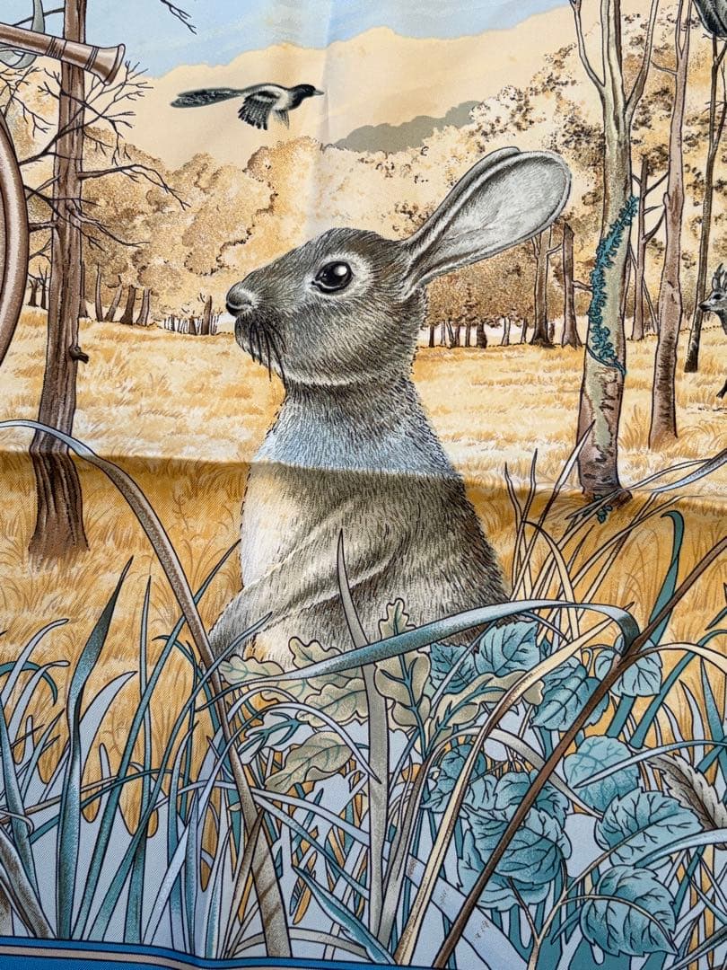 HERMESスカーフ　カレ90　森の狩猟