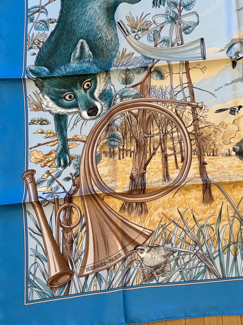 HERMESスカーフ　カレ90　森の狩猟