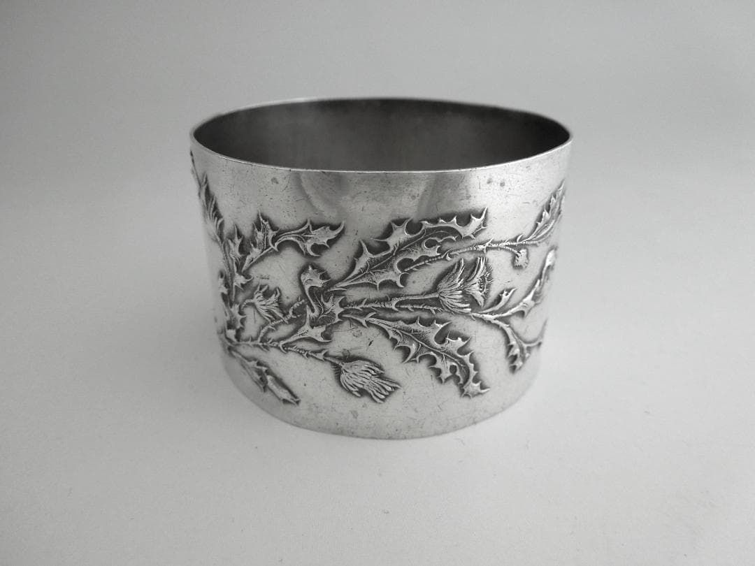 フランス　シルバーナプキンリング　アールヌーボー　　純銀