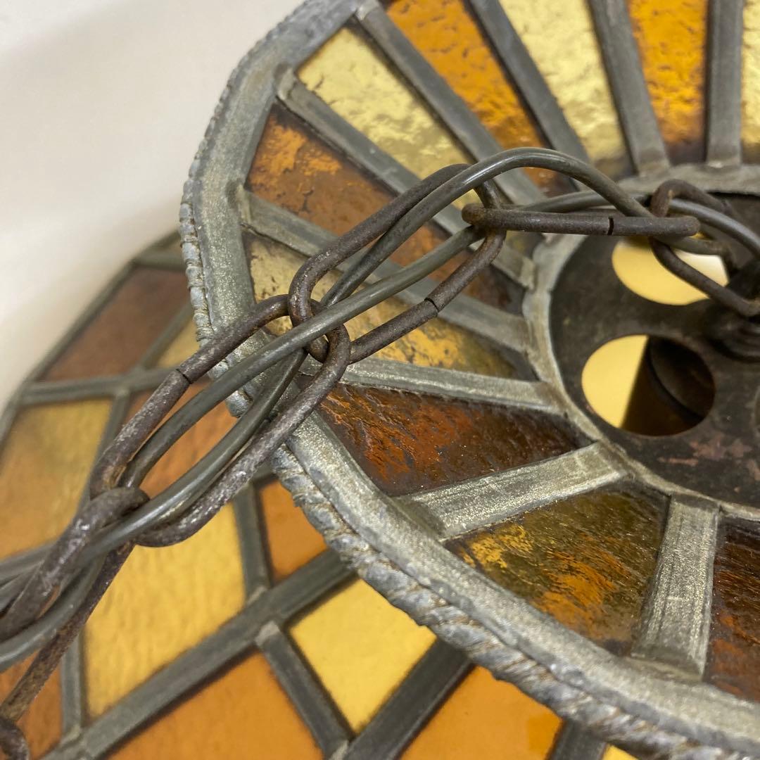 A280-53 アンティーク ステンドグラス吊り下げ照明器具 吊り下げランプ