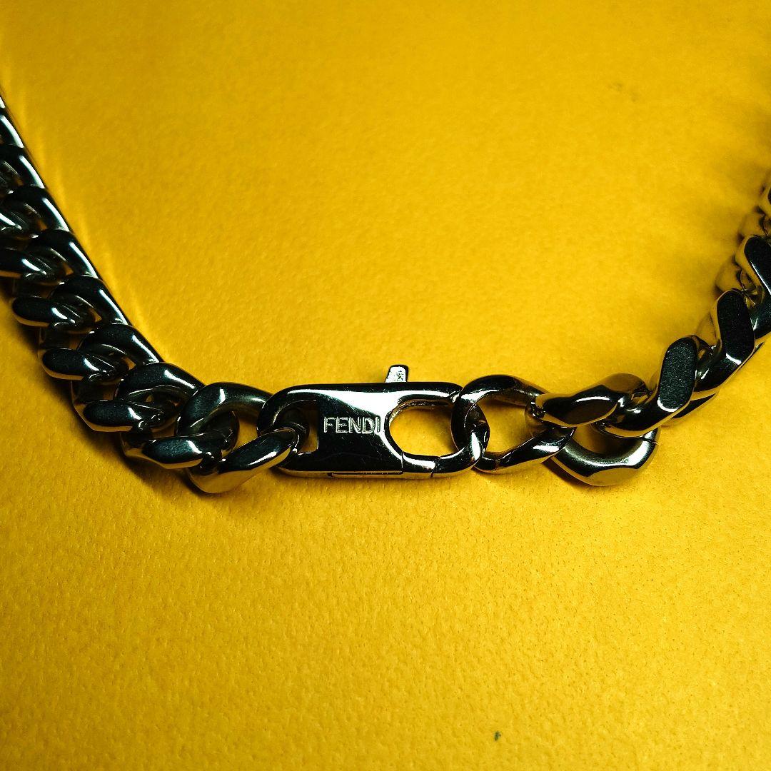 FENDI バゲット ネックレス 目黒蓮さん着用 FF チェーン シルバー