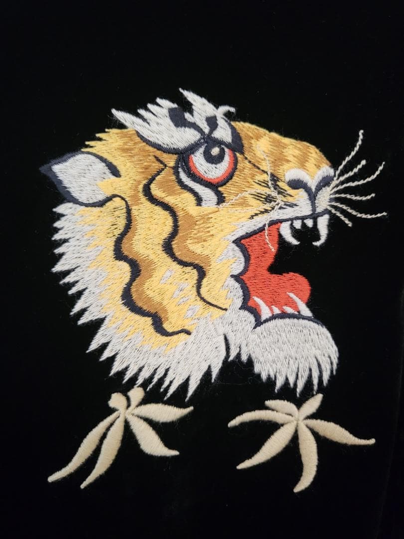 50'sライク刺繍ベロアリバーシブルスカジャン●サイズXXL（商品番号4964）