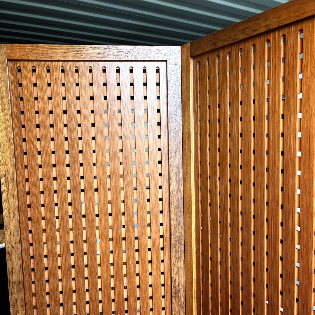 取付無料！カンディハウス 北欧風天然木折り畳み式3連パーテーション ✨