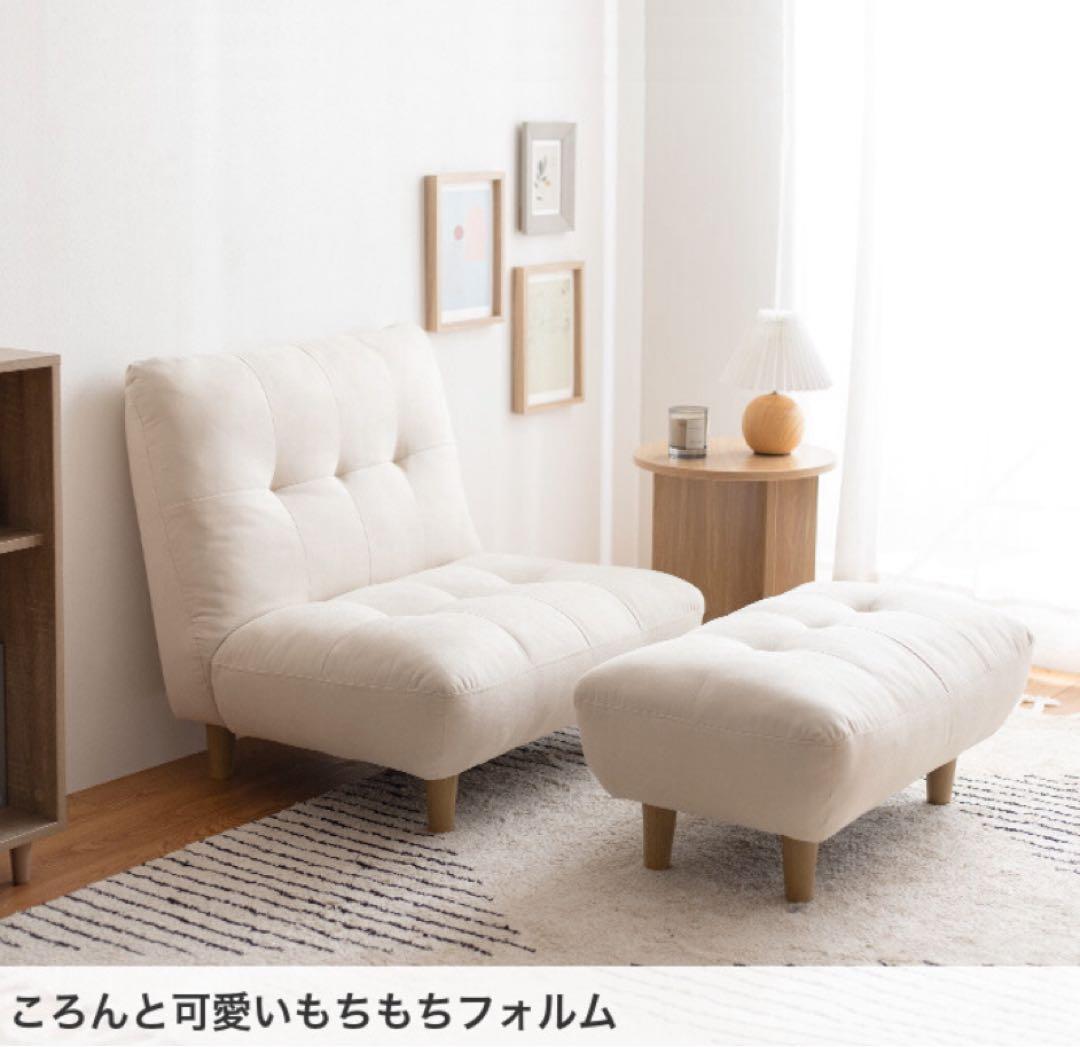 【グレー】ソファ 1人掛け 1人用 コンパクト ファブリック 1人掛けソファ