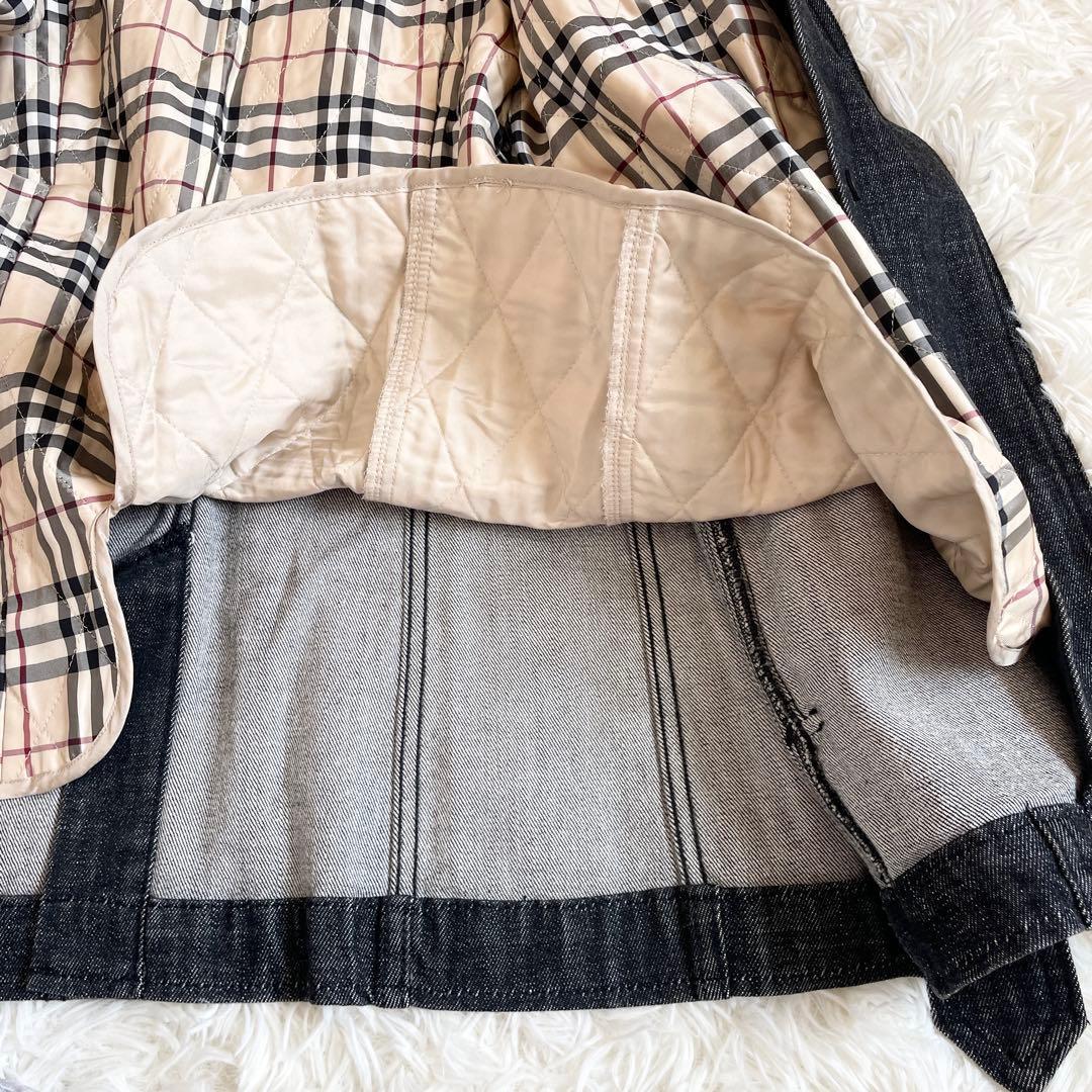 美品　バーバリーロンドン　デニム　ステンカラーコート　ライナー　ノバチェック　L