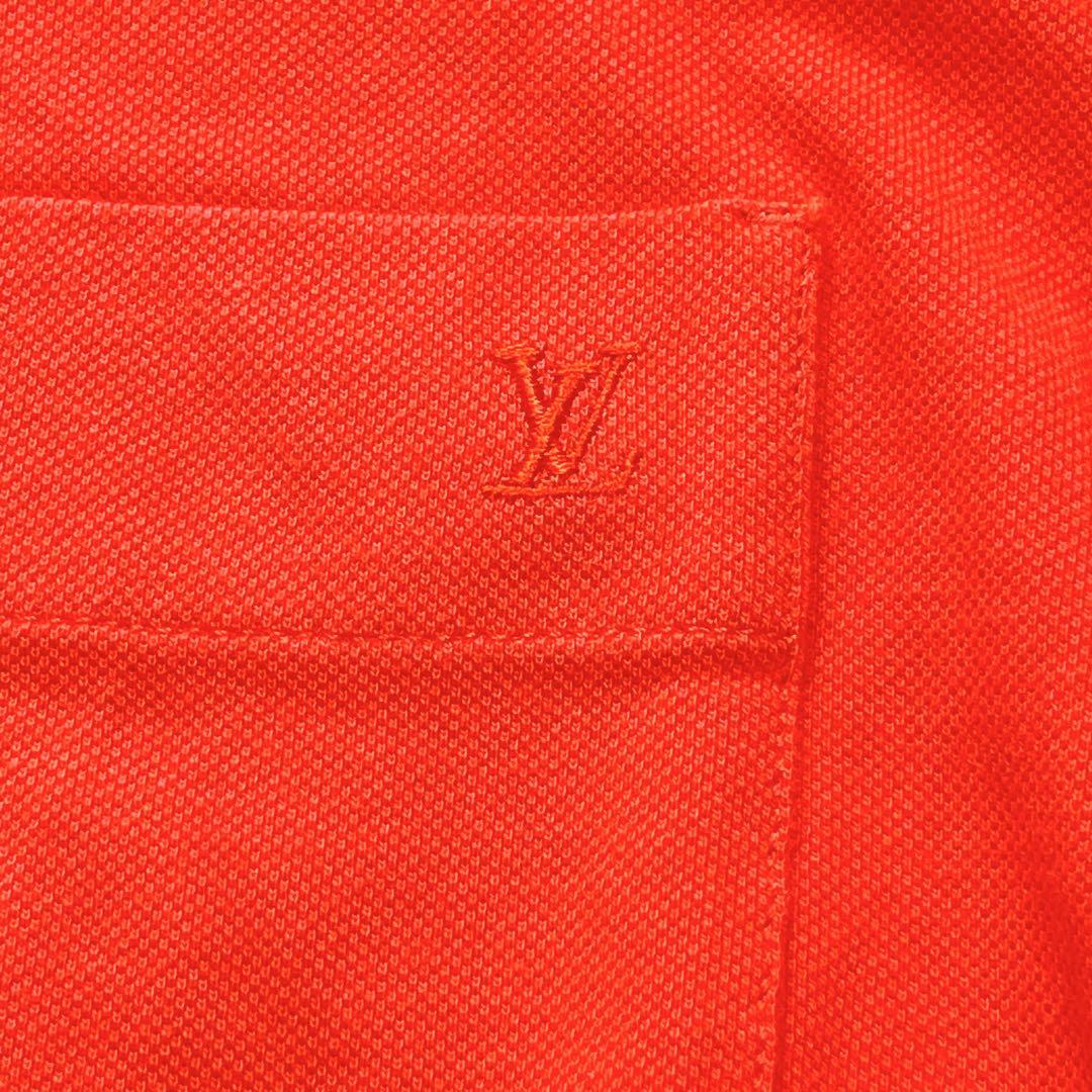 美品✨ルイヴィトン ポロシャツ ロゴ刺繍 プリント切り替え襟 S