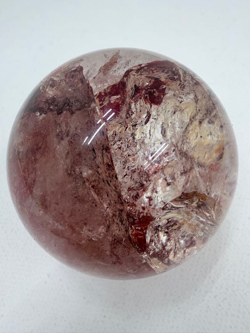 ファイヤークォーツ　スフィア　丸玉　虹　C