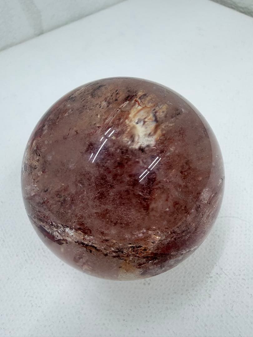 ファイヤークォーツ　スフィア　丸玉　虹　C