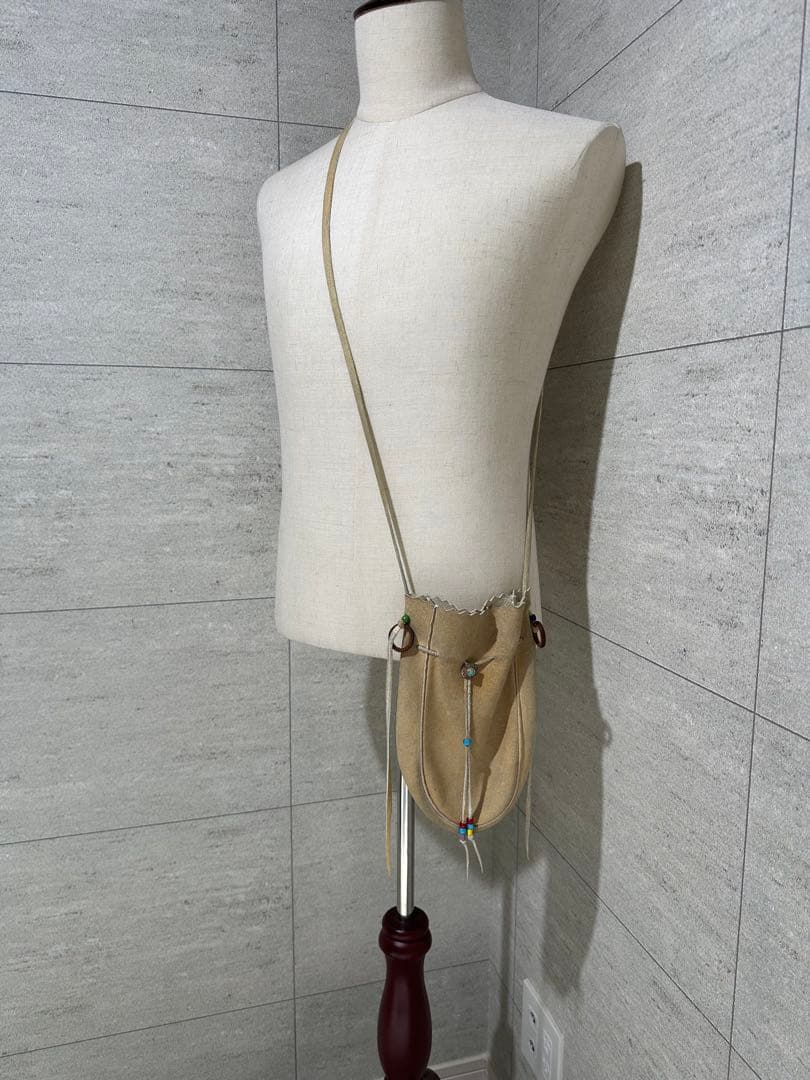 ゴローズ goro's スモーク 巾着ポーチ L バッグ 金縄ターコイズコンチョ