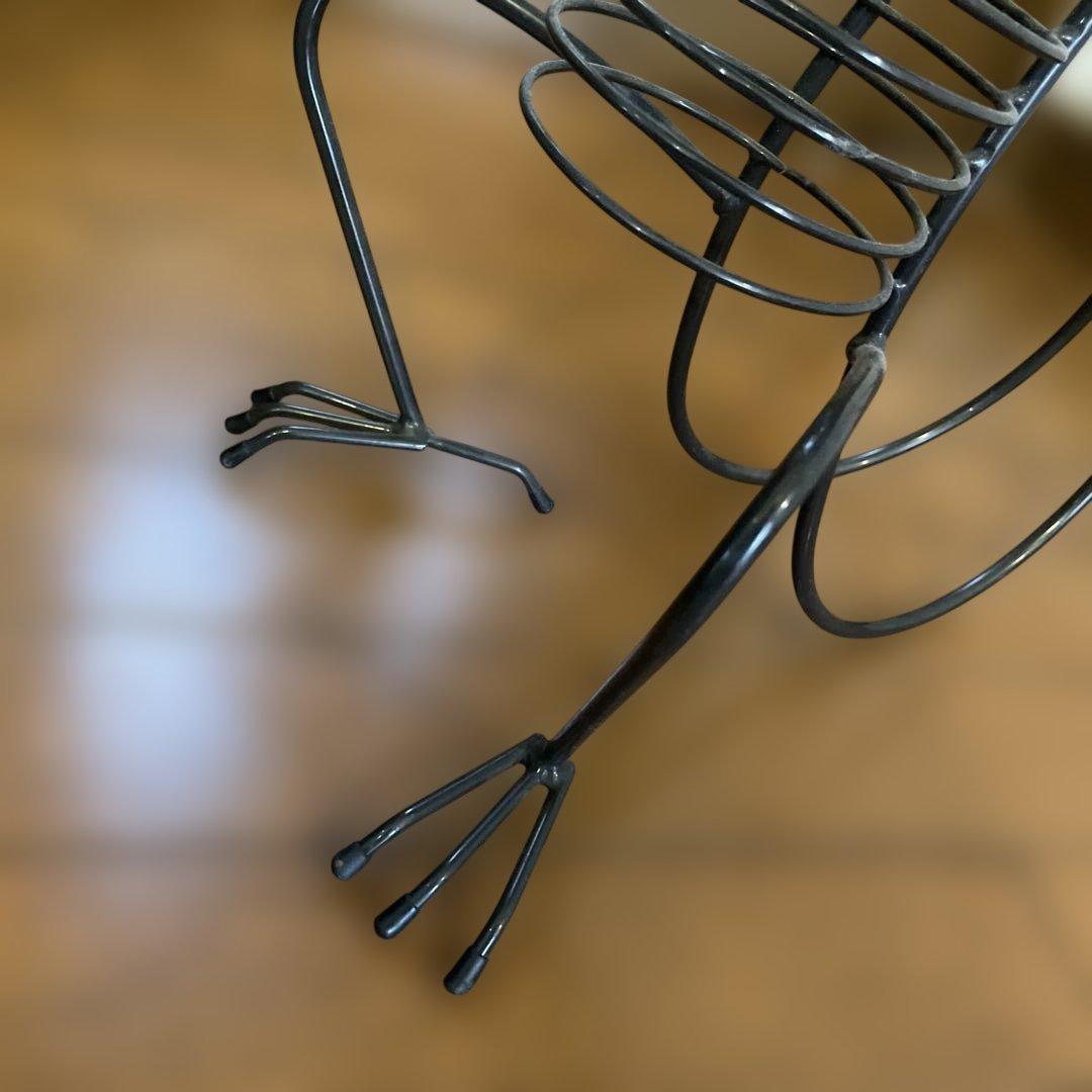 アイアン　ワイヤーアート 恐竜 立体CDラック