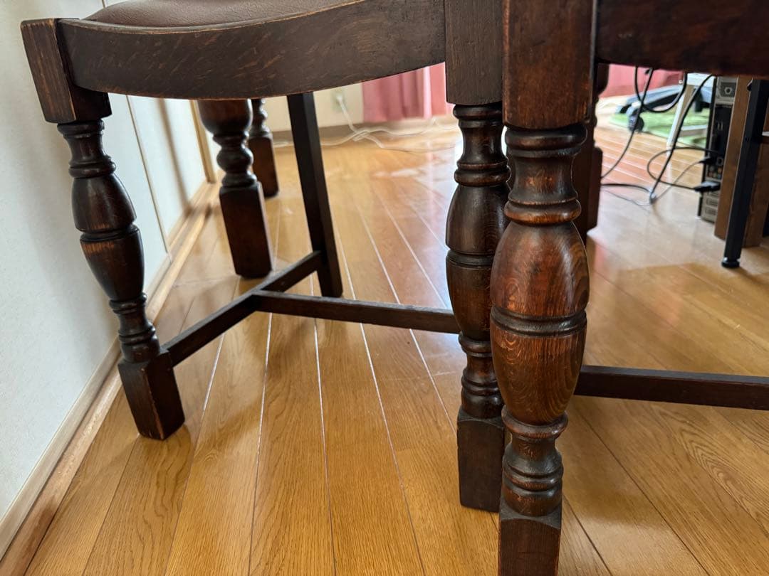 ④1脚/4脚 イギリス アンティーク 家具 ダイニング チェア 椅子