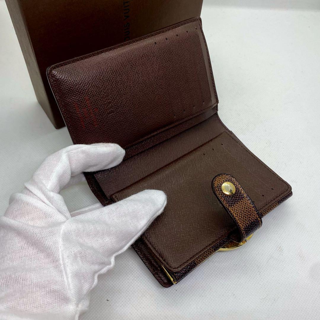 ❤️新品に近い❤️定価の半額以下‼️LV❤️ダミエ❤️がま口❤️折り財布❤️ユニセックス