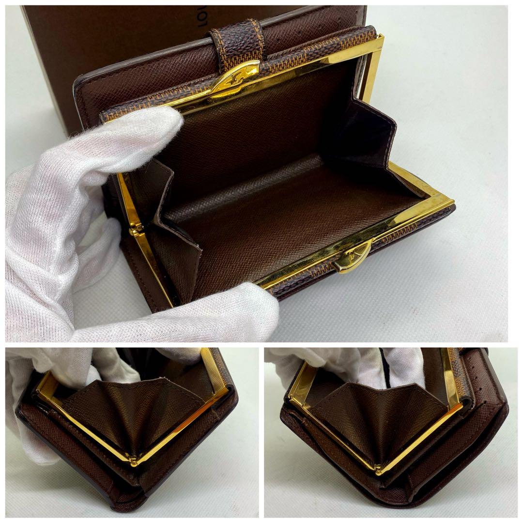 ❤️新品に近い❤️定価の半額以下‼️LV❤️ダミエ❤️がま口❤️折り財布❤️ユニセックス