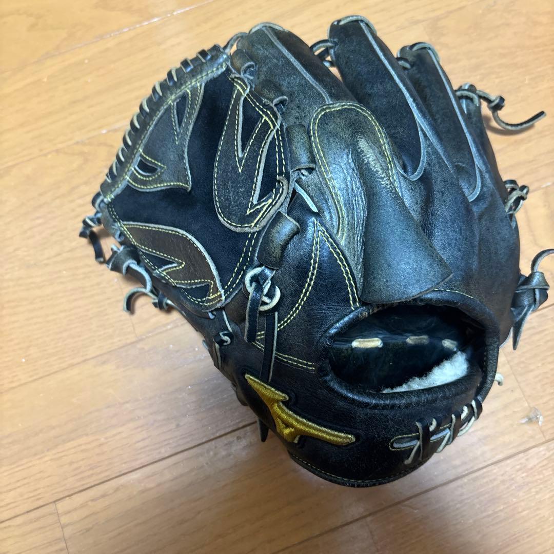 Mizuno 軟式グローブ 黒 レザー