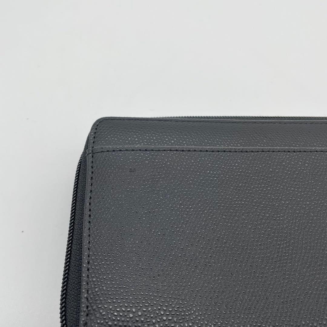 【極美品】トゥミ　トラベルオーガナイザー　ロゴプレート　Wファスナー　レザー　黒