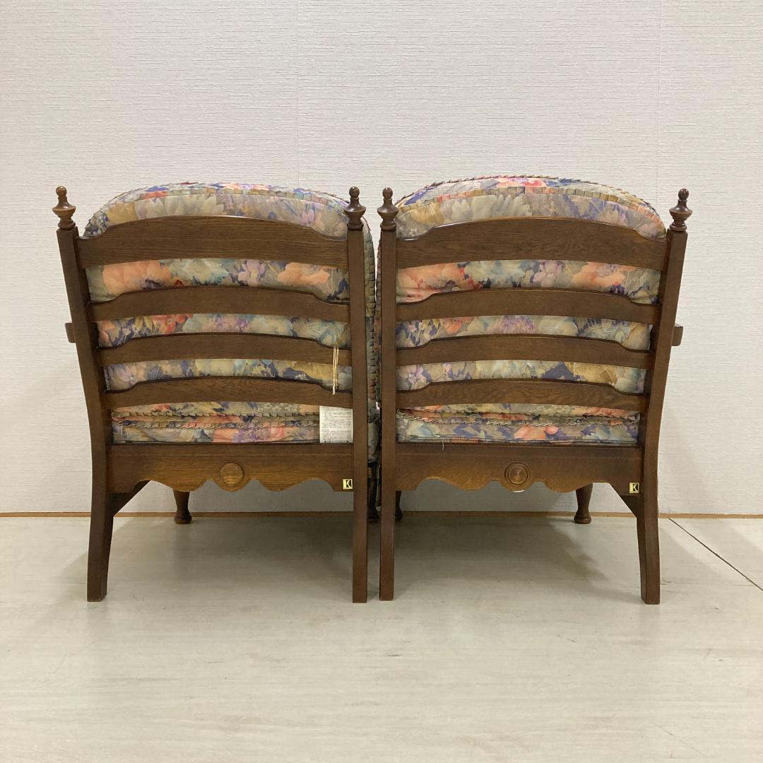 【飛騨産業】キツツキ　穂高　２人掛けソファ　ラブソファ　セパレート