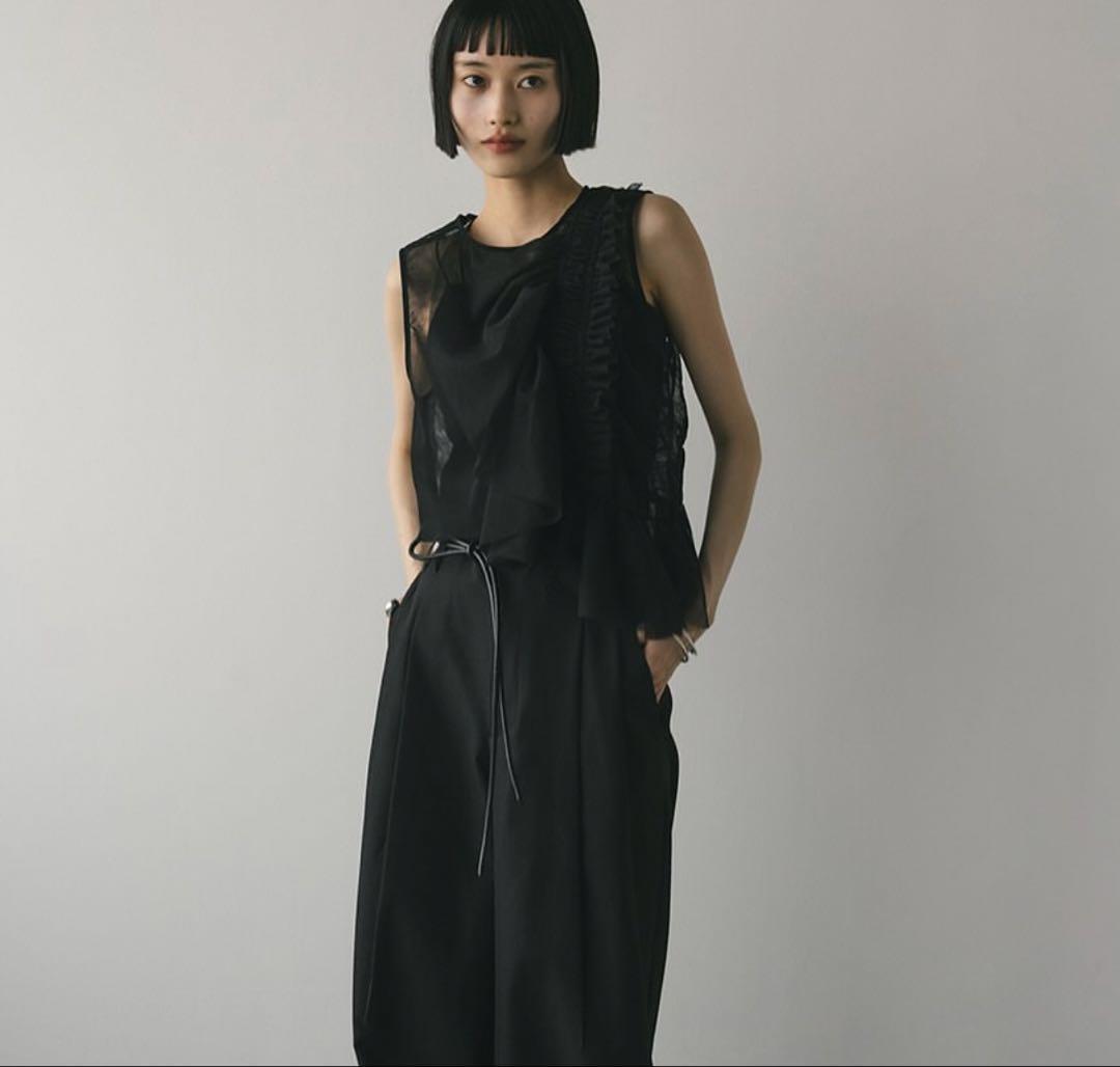 stylemixer スタイルミキサー　チュールシャーリングトップ　タンクトップ