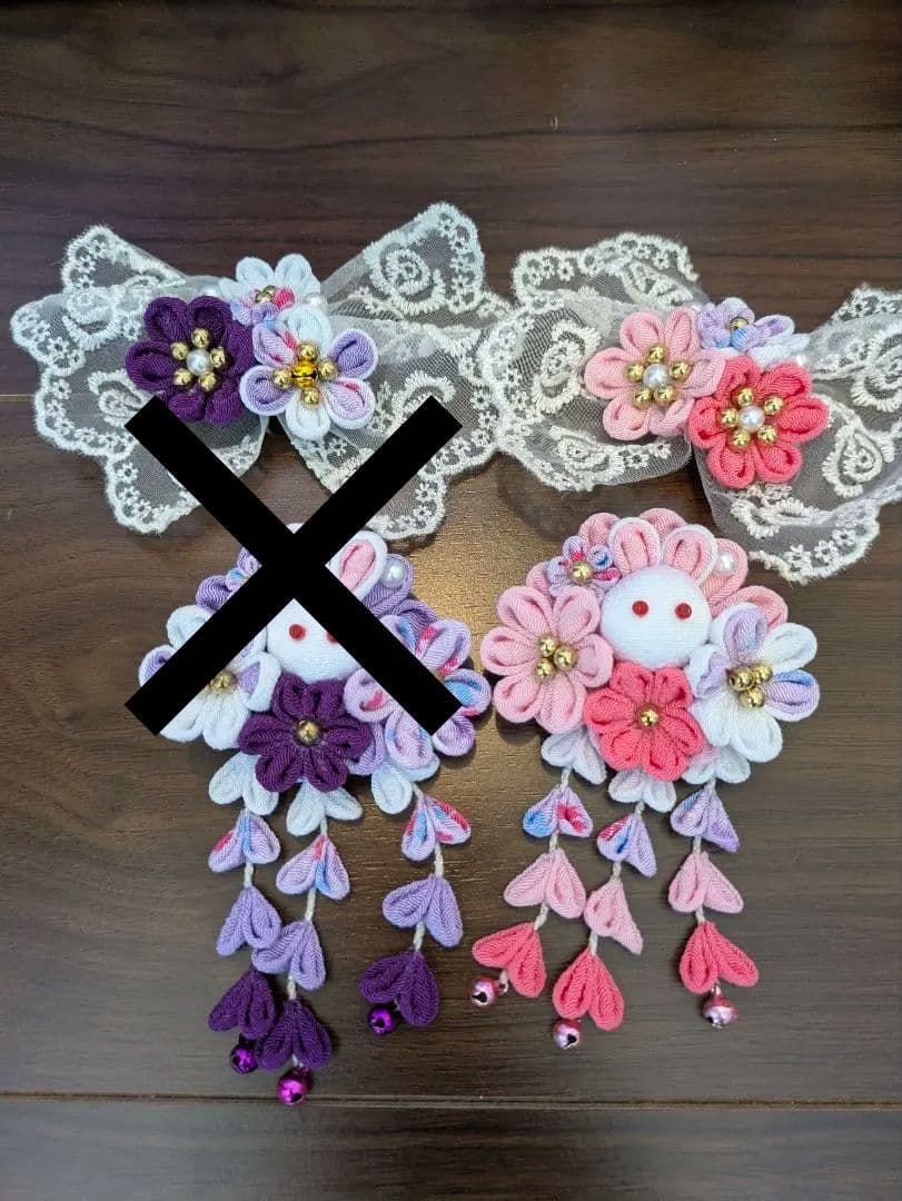 七五三　3歳　被布セット　髪飾り・靴・巾着つき　キャサリンコテージ着物