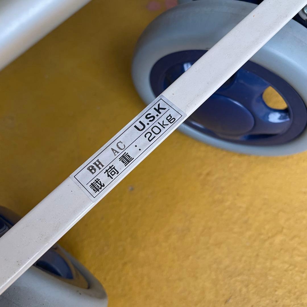 ユーバー産業　アルミワイヤーカート　ショッピングカート　花柄　シルバーカー