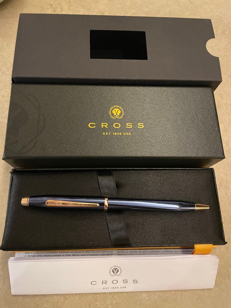 CROSS ボールペン ブルーゴールド