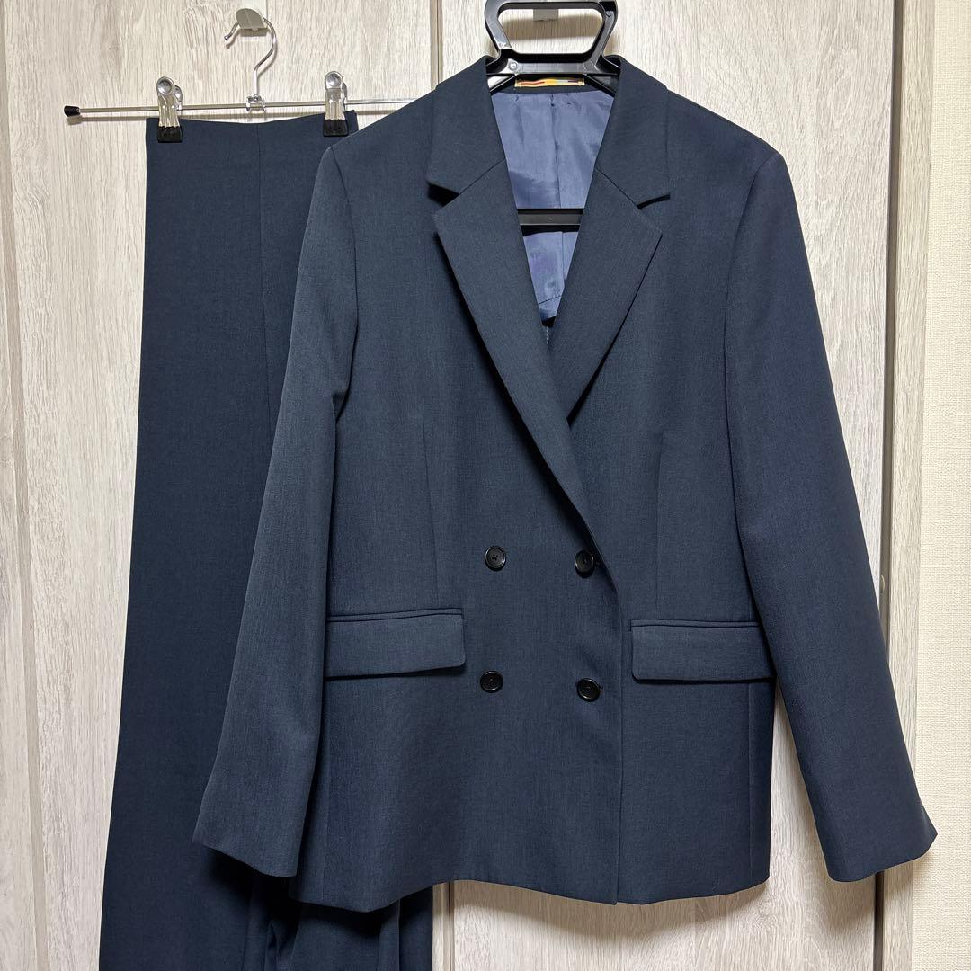 新品同様　オリヒカ　ウォッシャブル　パンツ　スーツ　青紺　上M 下L