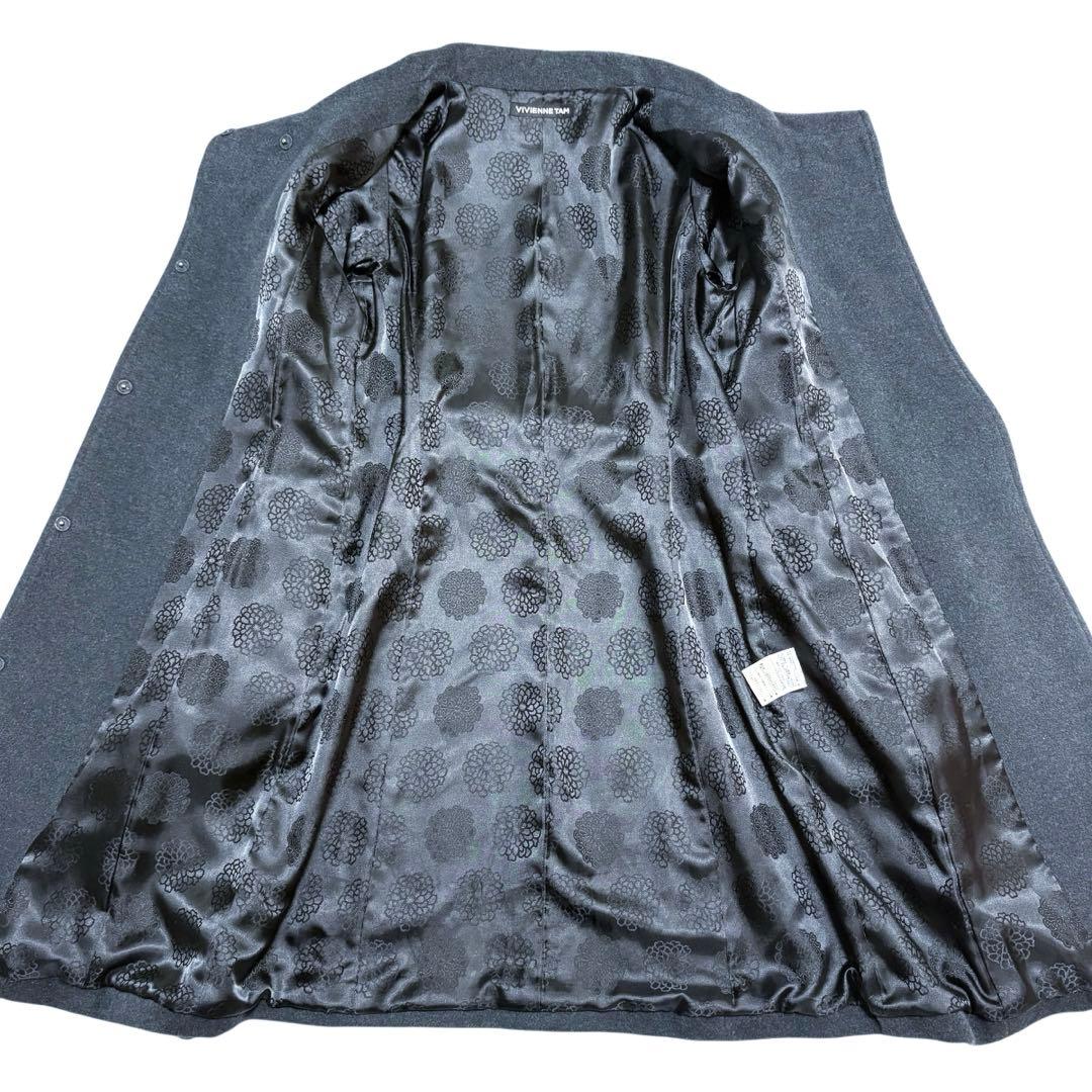 美品 VIVIENNE TAM アンゴラコート スタンドカラー