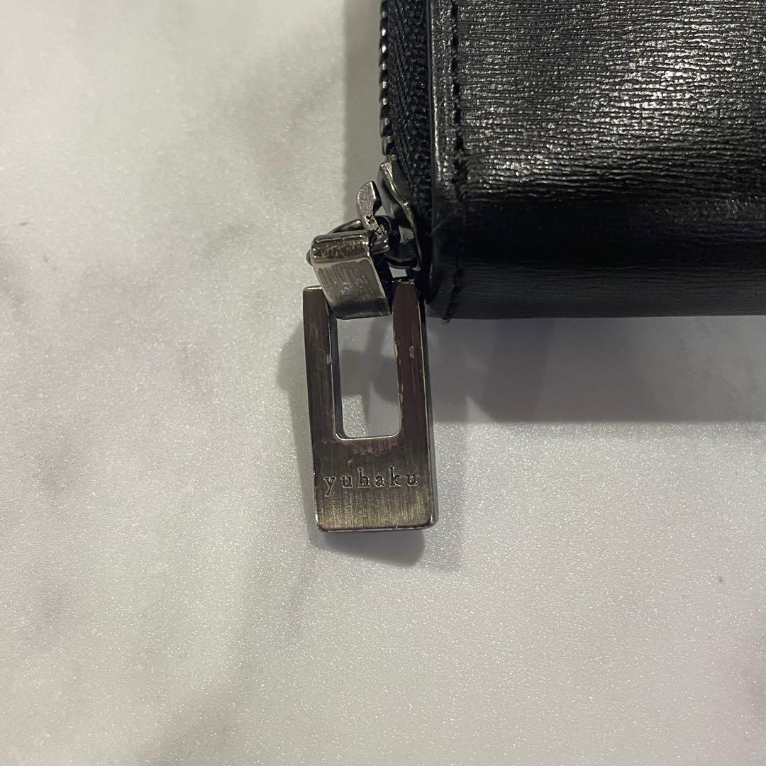 yuhaku 長財布 黒 紫