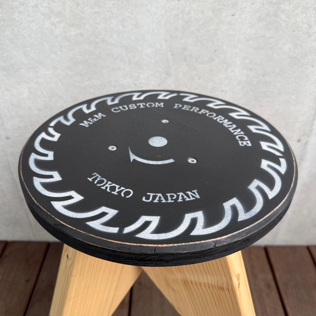 M&M カスタムパフォーマンス 木製スツール 椅子 チェア