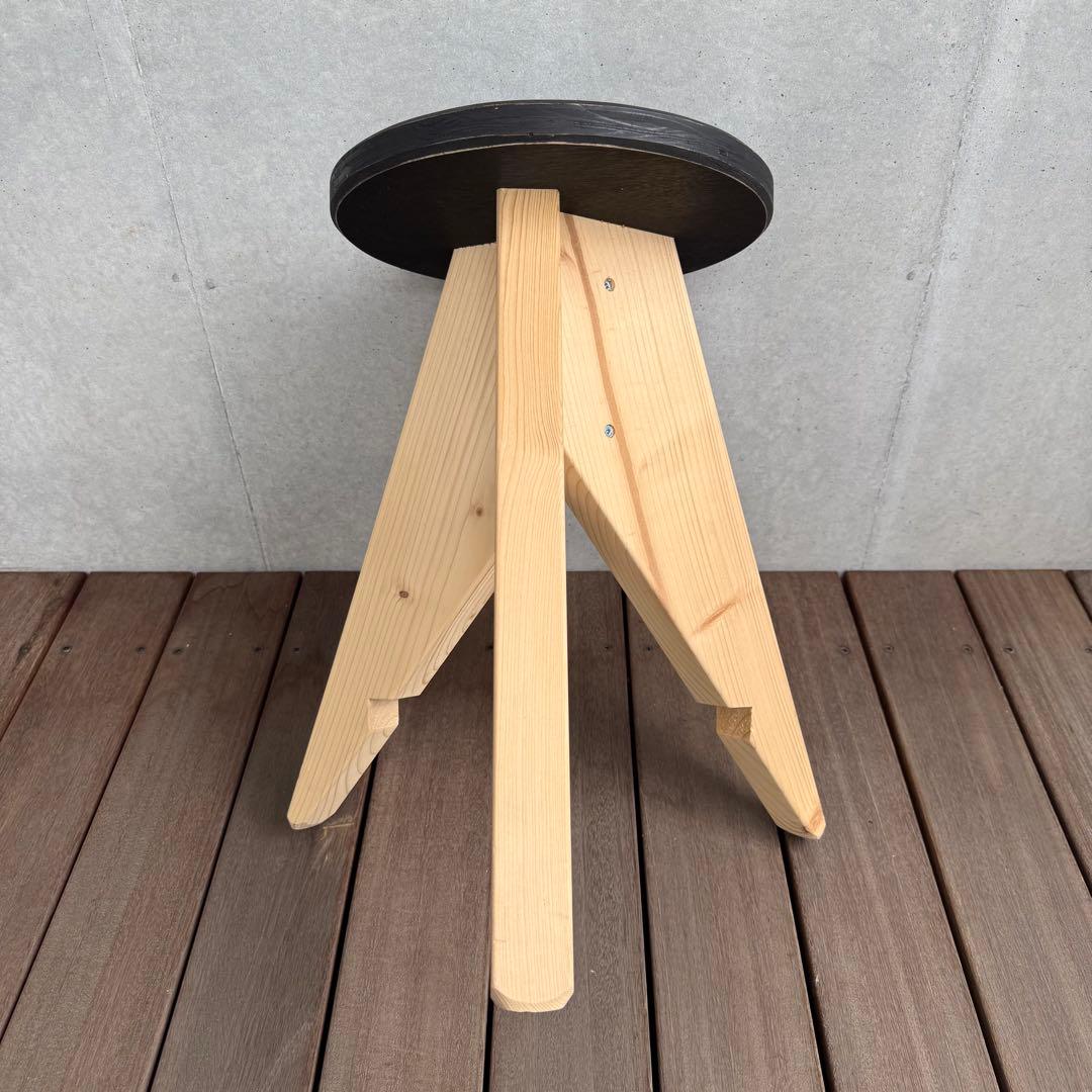 M&M カスタムパフォーマンス 木製スツール 椅子 チェア