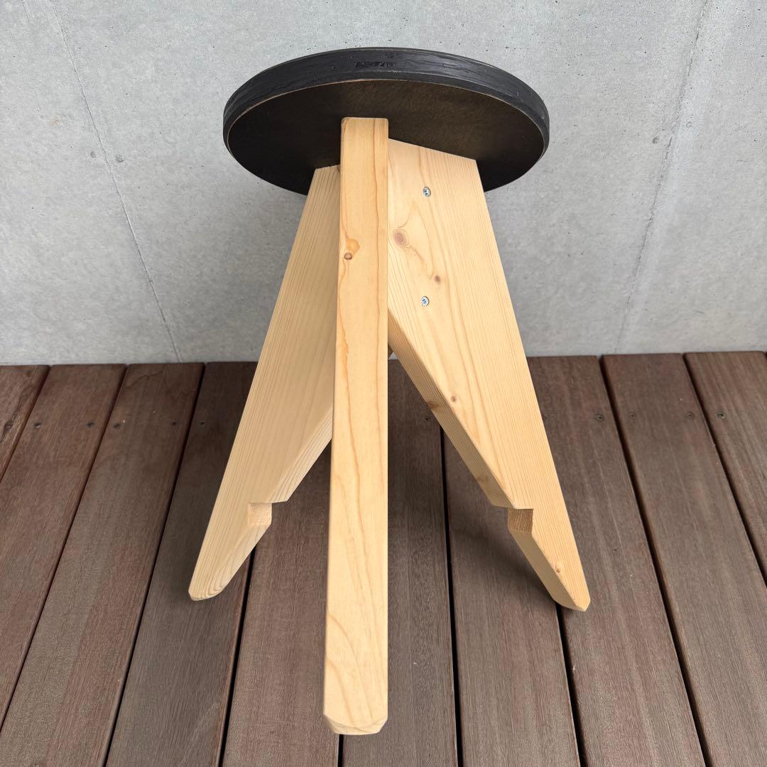 M&M カスタムパフォーマンス 木製スツール 椅子 チェア