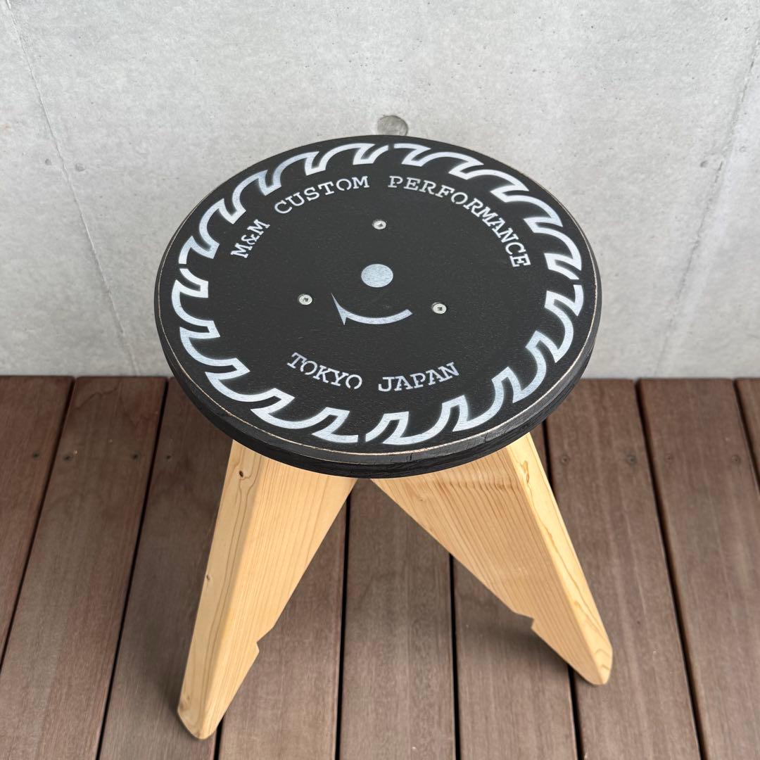 M&M カスタムパフォーマンス 木製スツール 椅子 チェア